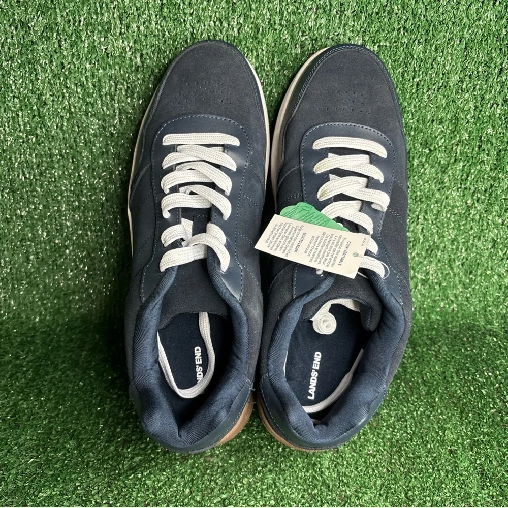 NEW - Lands' End Men's Errand Runner Leather Lace-Up Active Sneakers Size‎ 12 D